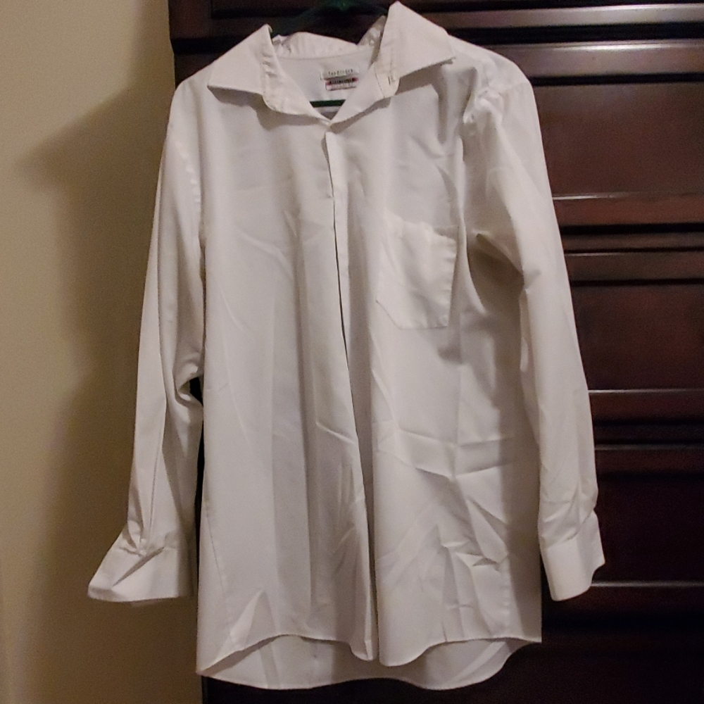 White large button up dress shirt